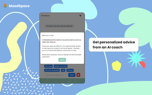 MoodSpace  from Chrome web store to be run with OffiDocs Chromium online