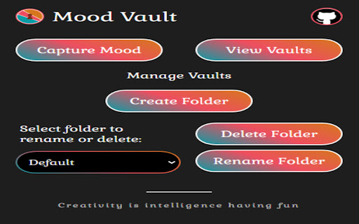 Mood Vault  from Chrome web store to be run with OffiDocs Chromium online