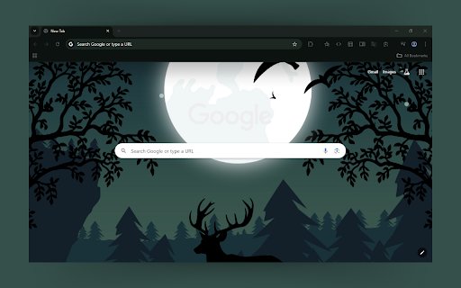 Moonlit Forest Silhouette  from Chrome web store to be run with OffiDocs Chromium online