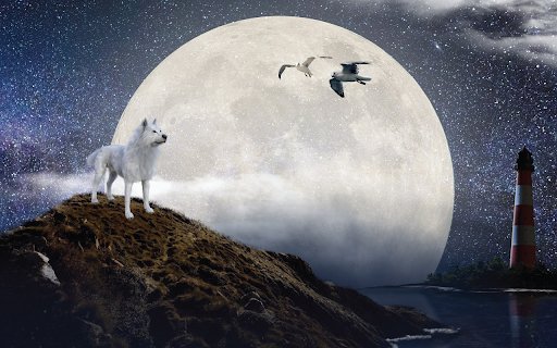 Moon Wolf  from Chrome web store to be run with OffiDocs Chromium online
