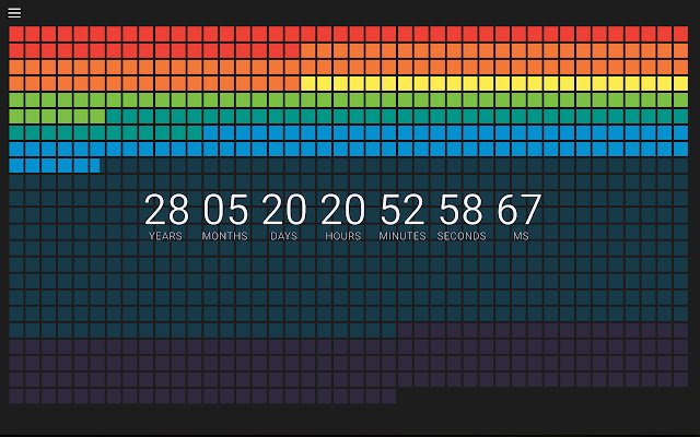 Mortality Death Clock علامة تبويب جديدة من متجر Chrome الإلكتروني ليتم تشغيلها باستخدام OffiDocs Chromium عبر الإنترنت