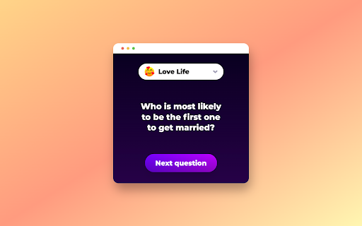 Most Likely To  from Chrome web store to be run with OffiDocs Chromium online