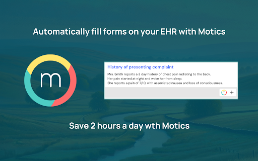 Motics: AI Assistant for EHRs  from Chrome web store to be run with OffiDocs Chromium online