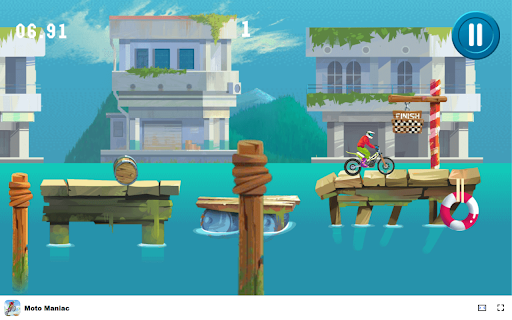 Moto Maniac Perform stunts and conquer challenging obstacles!  from Chrome web store to be run with OffiDocs Chromium online