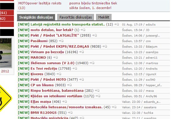MotoPower.lv new posts extension  from Chrome web store to be run with OffiDocs Chromium online
