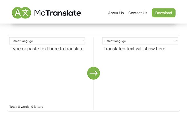 MoTranslate  from Chrome web store to be run with OffiDocs Chromium online