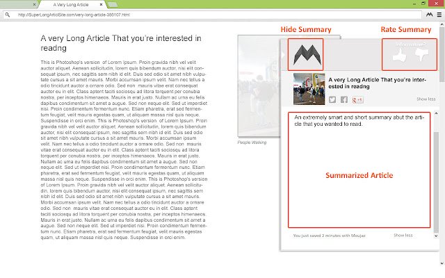 Moujaz Summary  from Chrome web store to be run with OffiDocs Chromium online