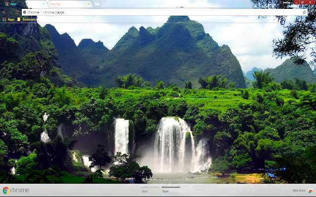 Chrome web mağazasından Mountain Nature Sky Waterfall, OffiDocs Chromium çevrimiçi ile çalıştırılacak