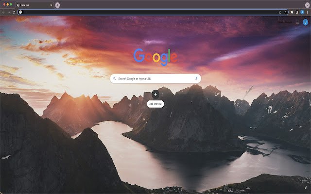 Tema Langit Pemandangan Gunung daripada kedai web Chrome untuk dijalankan dengan OffiDocs Chromium dalam talian