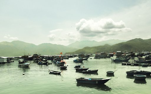 Mountains and rivers and boats  from Chrome web store to be run with OffiDocs Chromium online