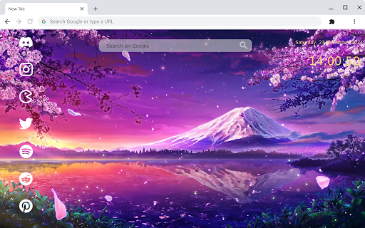 Mount Fuji Cherry Blossom: Serene Live Wallpaper for Chrome!  from Chrome web store to be run with OffiDocs Chromium online
