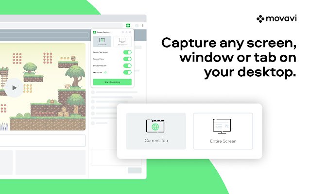 Perekam Layar Movavi untuk Chrome dari toko web Chrome untuk dijalankan dengan OffiDocs Chromium online
