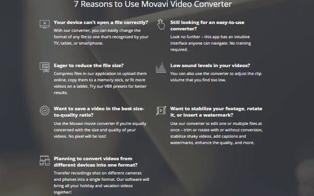 Movavi Video Converter  from Chrome web store to be run with OffiDocs Chromium online