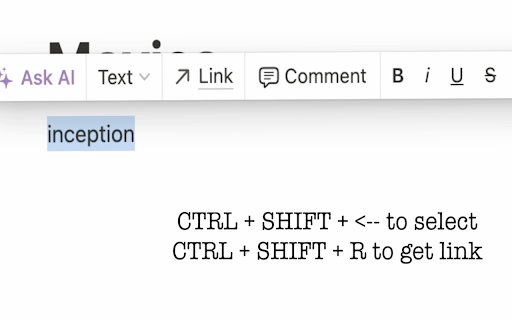 MovieLink for Notion  from Chrome web store to be run with OffiDocs Chromium online
