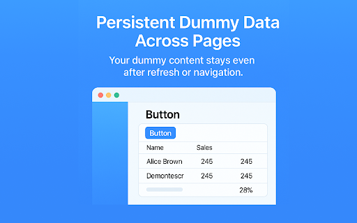 Mr. Dummy Create Perfect Screens for Demos  Guides  from Chrome web store to be run with OffiDocs Chromium online