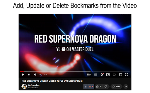 MrSnuudles YouTube Bookmark Manager  from Chrome web store to be run with OffiDocs Chromium online