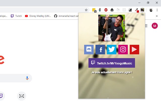 MrYoogoMusic  from Chrome web store to be run with OffiDocs Chromium online