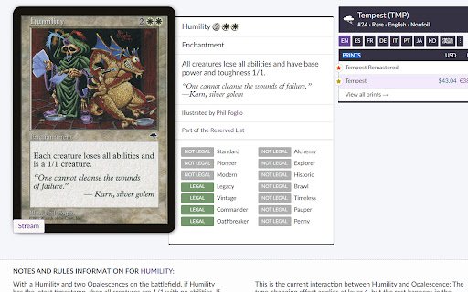 MTG Card Viewer  from Chrome web store to be run with OffiDocs Chromium online