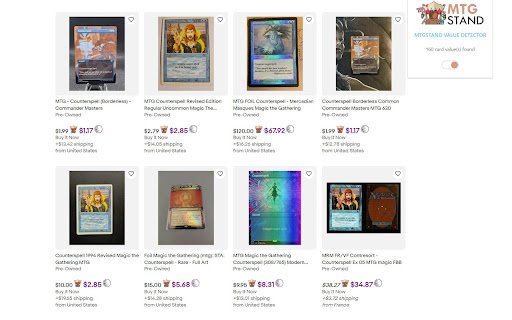 MTGstand Value Detector  from Chrome web store to be run with OffiDocs Chromium online