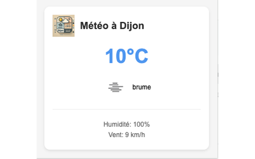 Météo Dijon  from Chrome web store to be run with OffiDocs Chromium online