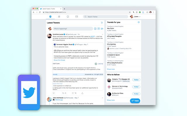 m tweet  from Chrome web store to be run with OffiDocs Chromium online
