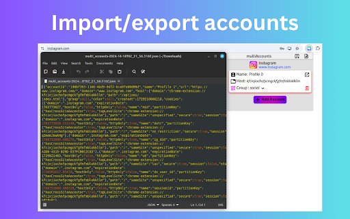 multiAccounts multi accounts for any sites  from Chrome web store to be run with OffiDocs Chromium online