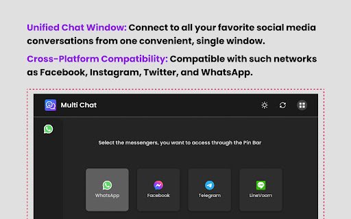 Multi Chat Chat Anywhere, Anytime  from Chrome web store to be run with OffiDocs Chromium online