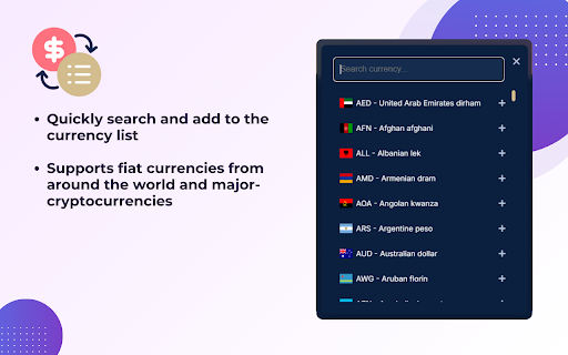 Multi Currency Converter  from Chrome web store to be run with OffiDocs Chromium online