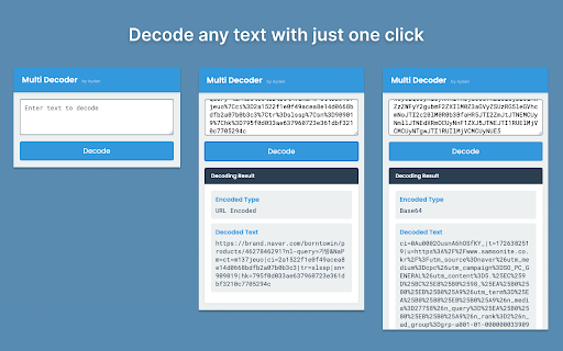 Multi Decoder  from Chrome web store to be run with OffiDocs Chromium online