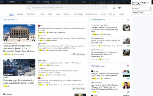 Multi Keyword Search  from Chrome web store to be run with OffiDocs Chromium online