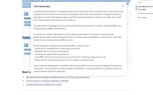 Multiple AI Summarizer  from Chrome web store to be run with OffiDocs Chromium online