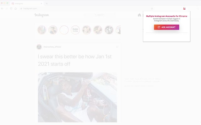 Chromeウェブストアから複数のInstagramアカウントスイッチャーをOffiDocs Chromiumでオンラインで実行