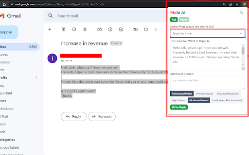 Mulu AI  from Chrome web store to be run with OffiDocs Chromium online
