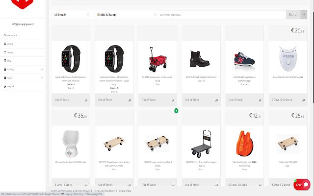 Munazzo Amazon Europe Order Sync depuis la boutique en ligne Chrome à exécuter avec OffiDocs Chromium en ligne