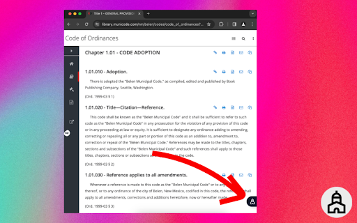 Municode.ai Chat with any Municipal Code  from Chrome web store to be run with OffiDocs Chromium online