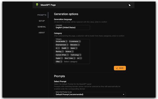 Muse GPT Page  from Chrome web store to be run with OffiDocs Chromium online