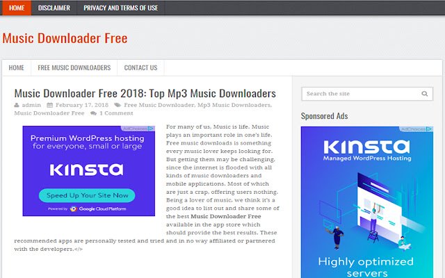 Music Downloader Free из интернет-магазина Chrome для запуска с OffiDocs Chromium онлайн