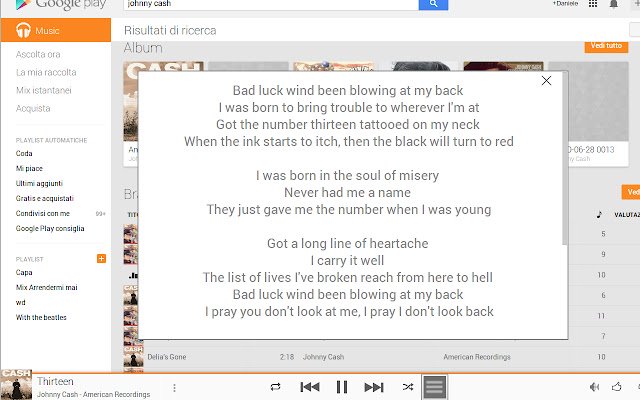 Music Lyrics  from Chrome web store to be run with OffiDocs Chromium online