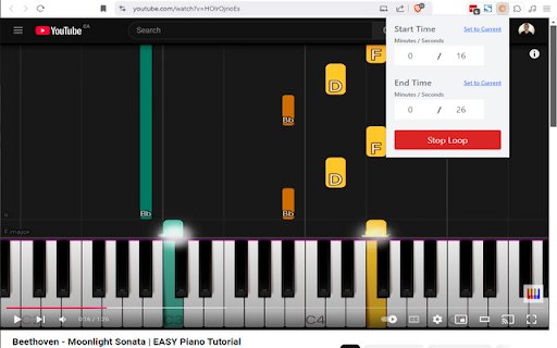 Music Tutorial Looper  from Chrome web store to be run with OffiDocs Chromium online