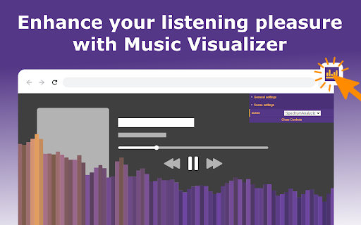 Music Visualizer  from Chrome web store to be run with OffiDocs Chromium online