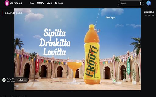 Mute Ads on JioCinema  from Chrome web store to be run with OffiDocs Chromium online