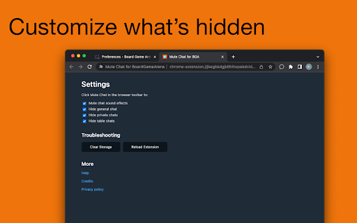 Mute Chat for BoardGameArena  from Chrome web store to be run with OffiDocs Chromium online