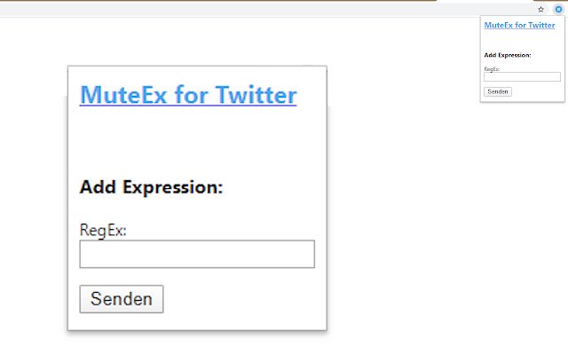 يتم تشغيل MuteEx for Twitter من متجر Chrome الإلكتروني مع OffiDocs Chromium عبر الإنترنت