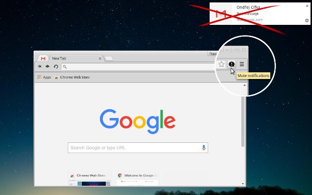 Dezactivați notificările din magazinul web Chrome pentru a fi rulate cu OffiDocs Chromium online