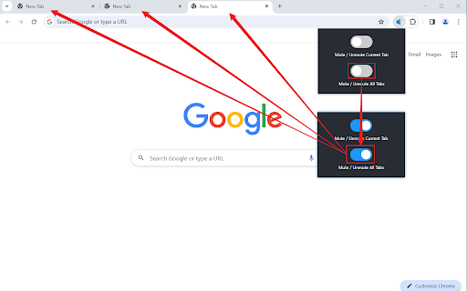 Mute Tabs  from Chrome web store to be run with OffiDocs Chromium online