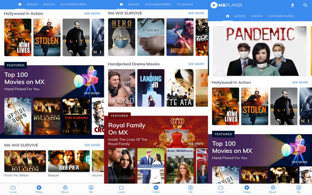 คู่มือแอป MX Player สำหรับพีซีจาก Chrome เว็บสโตร์ที่จะเรียกใช้ด้วย OffiDocs Chromium ออนไลน์