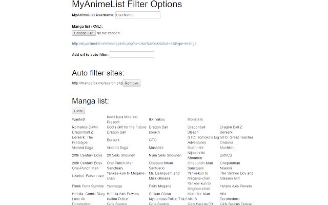 MyAnimeList Filter  from Chrome web store to be run with OffiDocs Chromium online