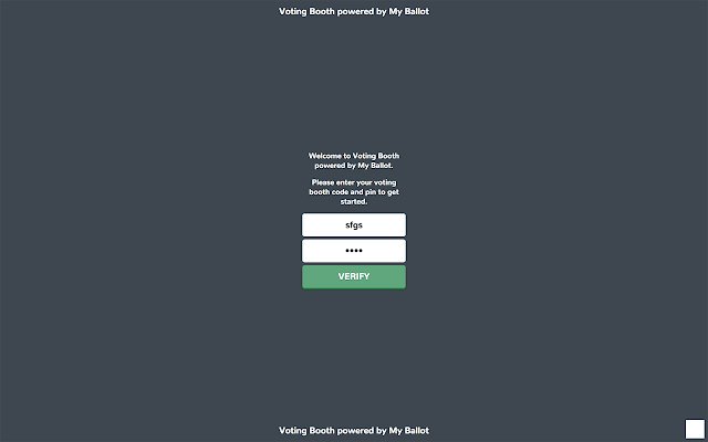 My Ballot Voting Booth da Chrome Web Store será executado com o OffiDocs Chromium online