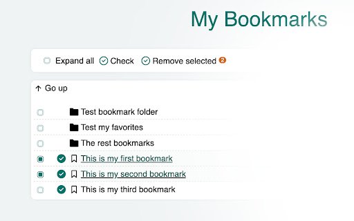 My Bookmarks  from Chrome web store to be run with OffiDocs Chromium online