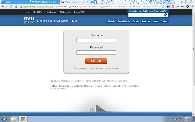 Aking BYU I Login mula sa Chrome web store upang patakbuhin sa OffiDocs Chromium online